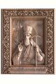 Деревянная резная икона «Святитель Дмитрий митрополит Ростовский» бук 28 x 23 см