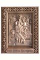 Деревянная резная икона «Образ пресвятой Богородицы Всецарица» бук 28 x 23 см