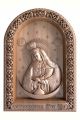 Деревянная резная икона «Божией матери Остробрамская» бук 12 x 9 см