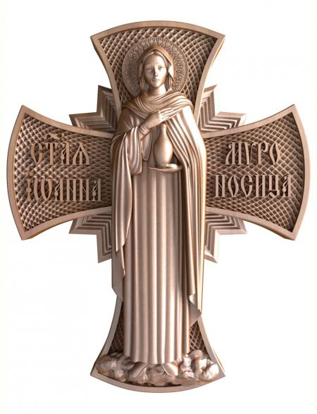 Деревянная резная икона «Святая Иоанна Мироносица» бук 12 x 10 см