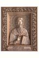 Деревянная резная икона «Святой Савва архиепископ Сербский» бук 57 x 45 см