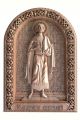 Деревянная резная икона «Святой мученик Анатолий» бук 28 x 19 см