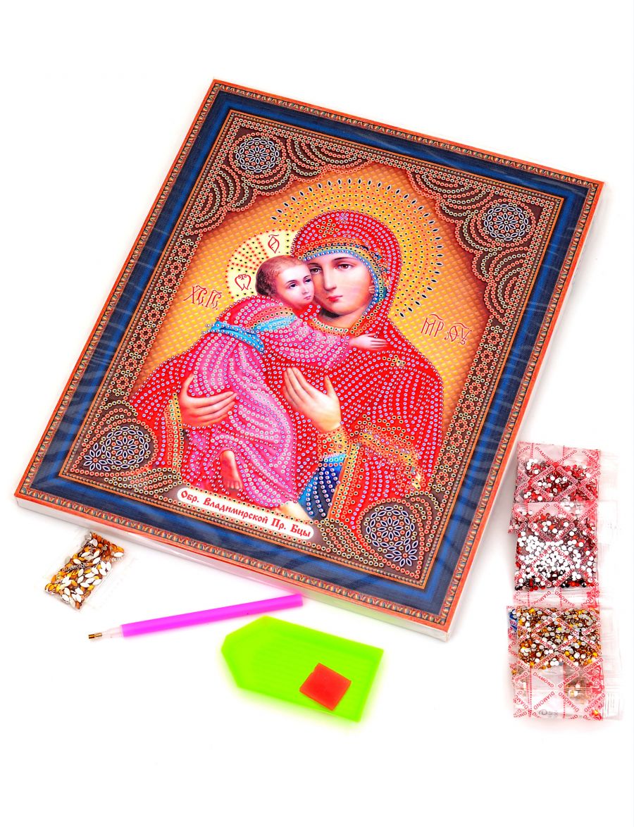 Алмазная мозаика икона Владимирской Божьей матери