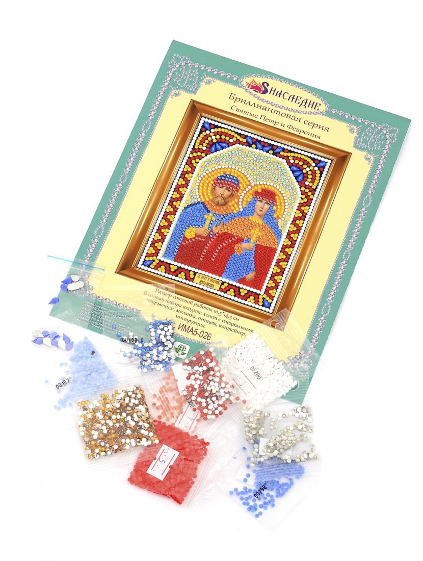 Алмазная мозаика «Святые Пётр и Феврония» икона