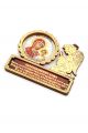 Оберег с иконой магнитный «Ангел. Богородица Казанская» золото 