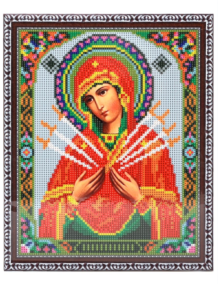 Семистрельная икона Божьей матери алмазная вышивка