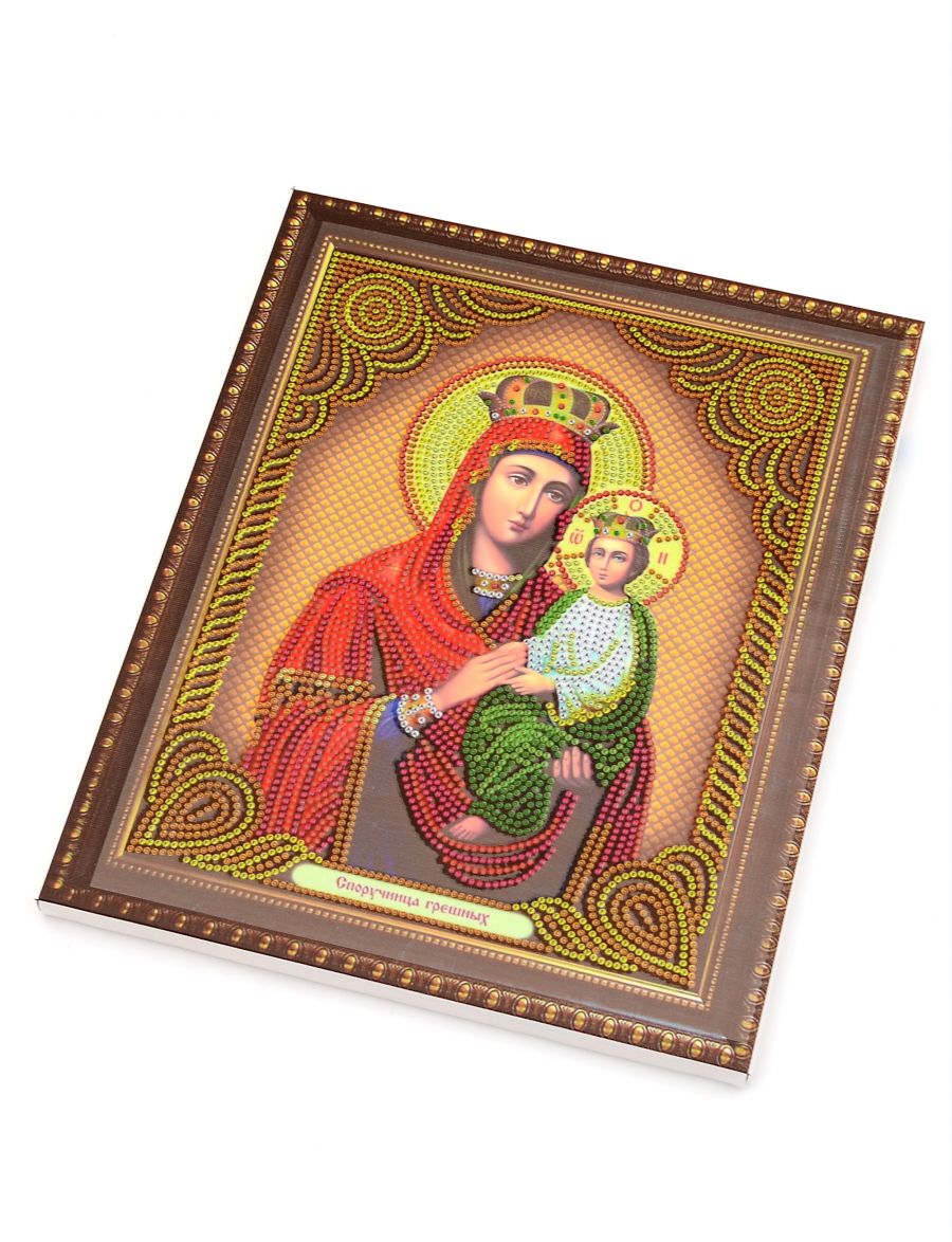 Алмазная мозаика на подрамнике «Божией матери Споручница грешных» икона