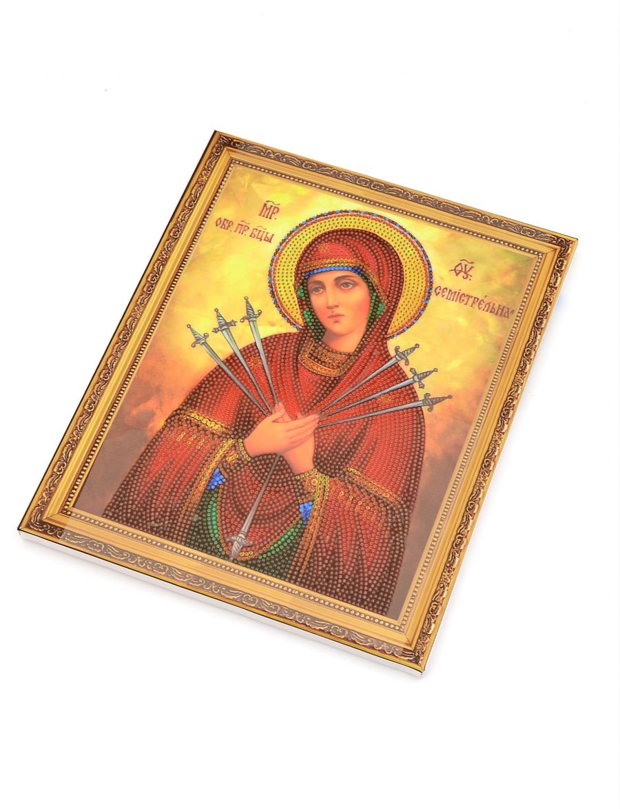 Алмазная мозаика на подрамнике «Божией Матери Умягчение злых сердец» икона