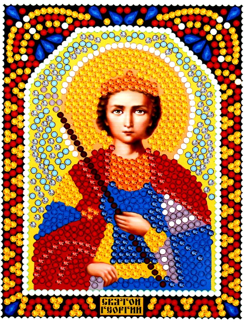 Алмазная мозаика «Святой Георгий Победоносец» икона