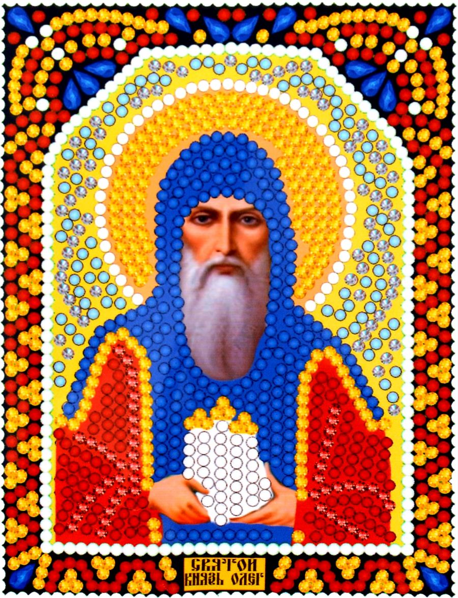 Алмазная мозаика «Святой Князь Олег» икона