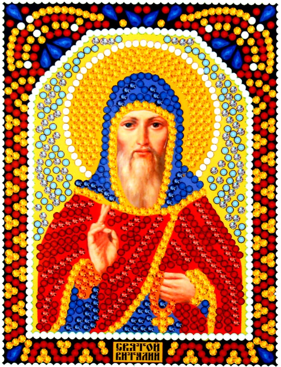 Алмазная мозаика «Святой Виталий» икона