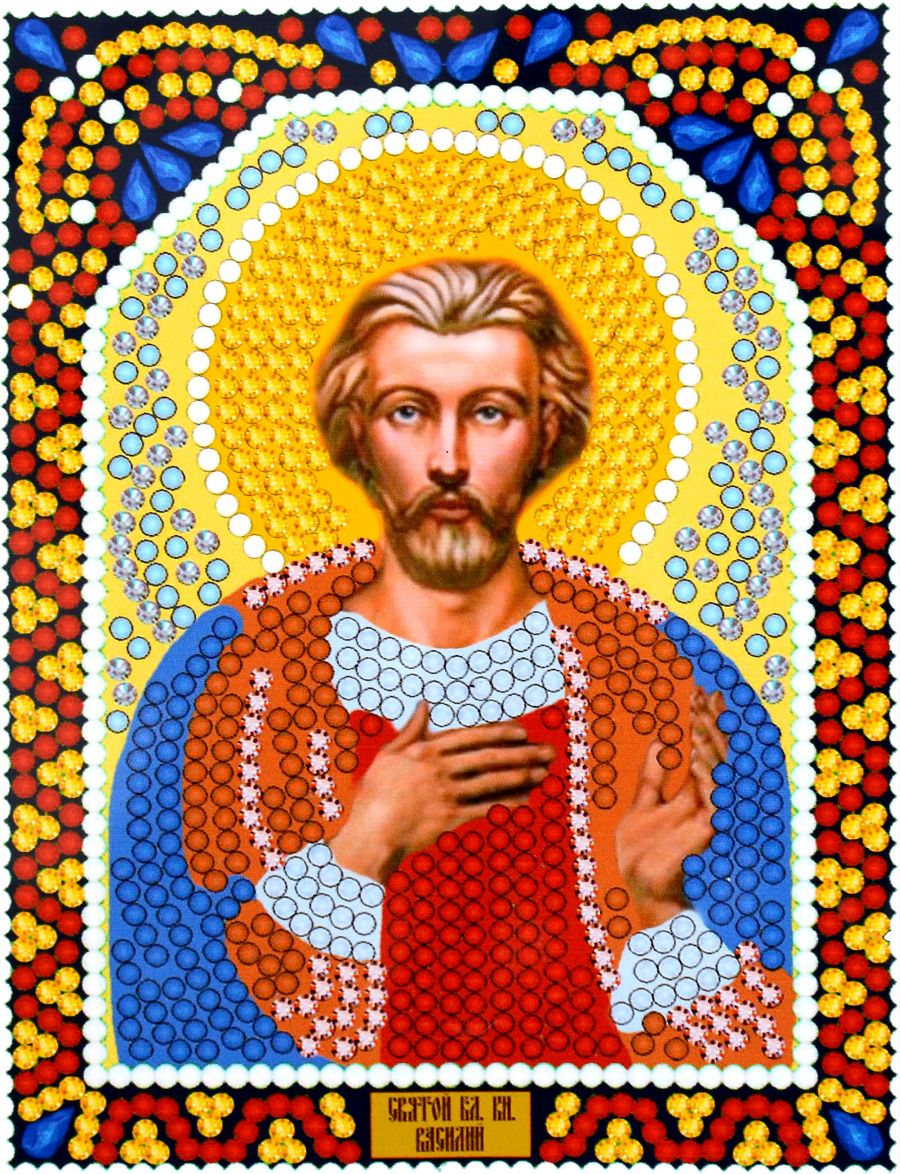 Алмазная мозаика «Святой Князь Василий» икона